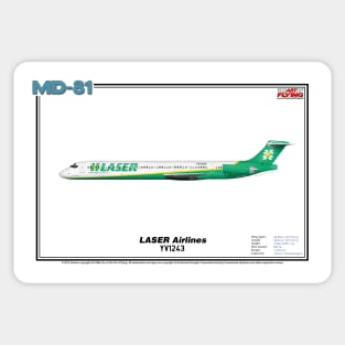 McDonnell Douglas MD-81 - LASER Airlines (Art Print) Sticker